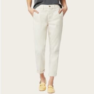 Sam Edelman The Morrison Trouser | Size 8/29 | Cream Slim Cropped Coastal Pants